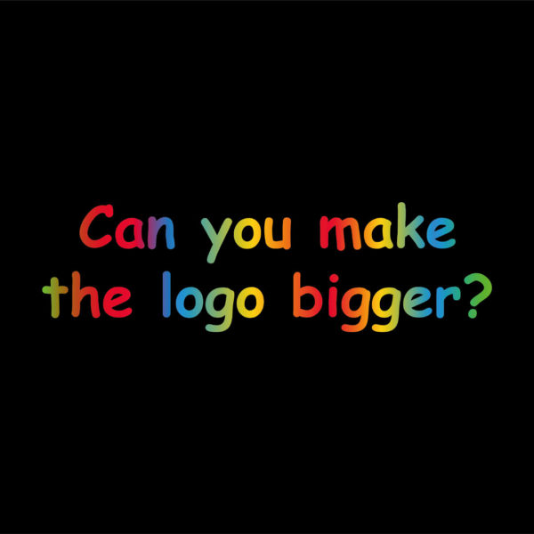 Can you make the logo bigger t-shirt design